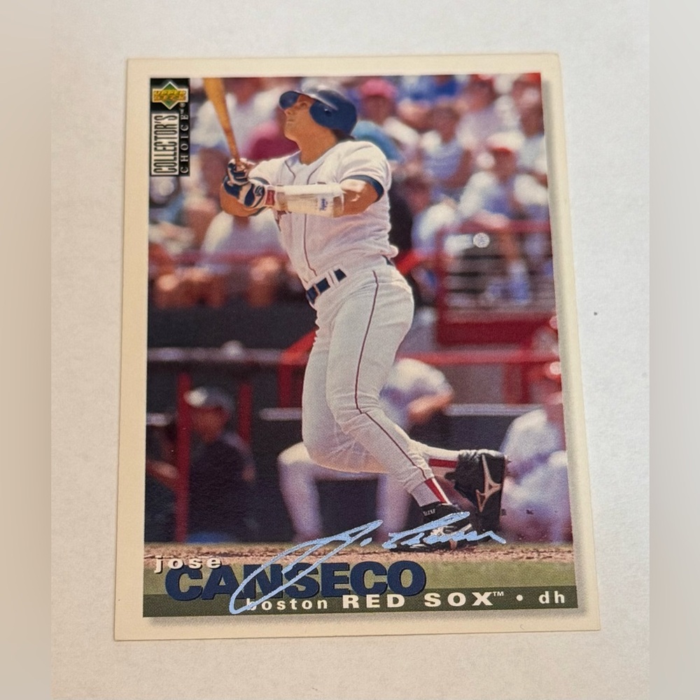 Trading card baseball 1995 The Upper Deck # 415 José Canseco silver signature - Picture 3 of 8